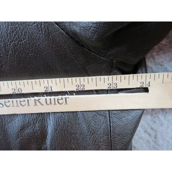 Vintage THE LEATHER WAREHOUSE Mens Size 44 Brown Removeable Lined Leather Jacket - Picture 4 of 16